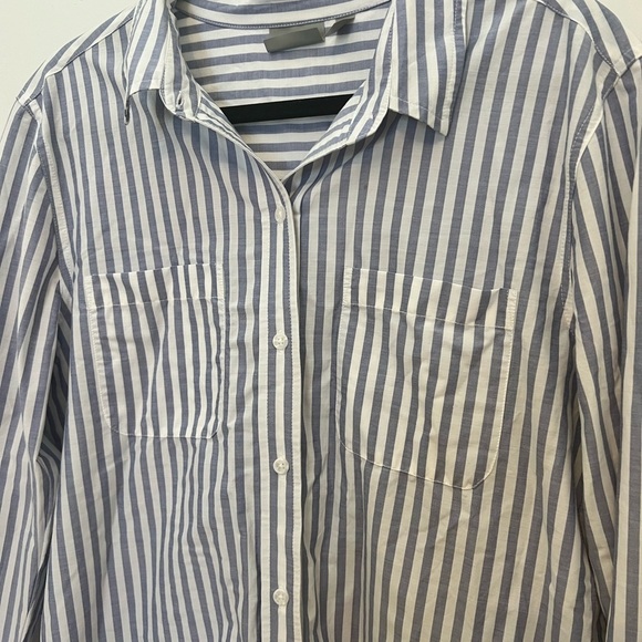 Athleta long striped shirt button down cover up - Picture 2 of 10